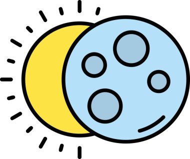 Güneş simgesi, vektör illüstrasyonu