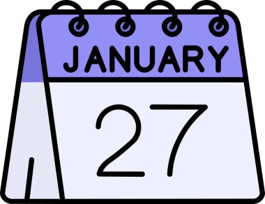 Takvim 7 Ocak simgesi