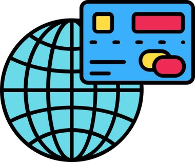 İnternet simgesi, vektör illüstrasyonu