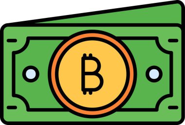 Bitcoin simgesi vektör rengi