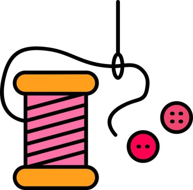 İplik ipliği iğne simgesi