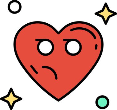 Kalp ikonu. Vektör illüstrasyonu
