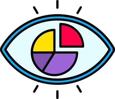 Göz simgesi, vektör illüstrasyonu
