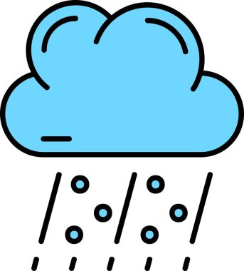 Yağmur. Web simgesi basit illüstrasyon