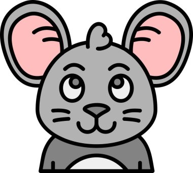 Kafasında kocaman bir gülümseme olan sevimli çizgi roman faresi..