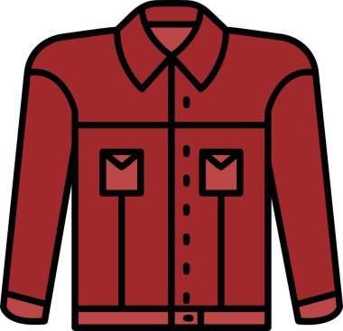 shirt simgesi vektör illüstrasyonu