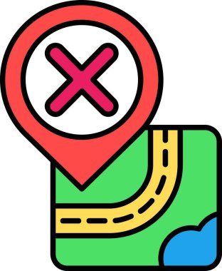 konum haritası ikon vektör illüstrasyon tasarımı