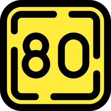 906 numara simgesi, basit siyah renk