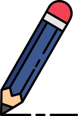 Kalem simgesi, vektör illüstrasyonu