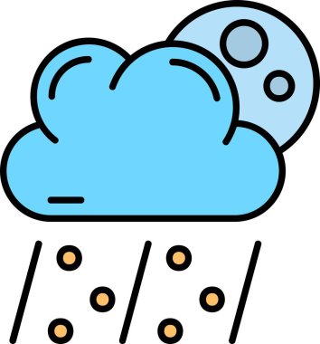 bulut hava tahmini simgesi ana hatlar biçiminde