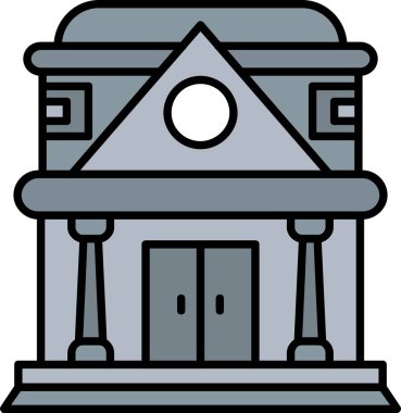 Bina. Web simgesi basit illüstrasyon