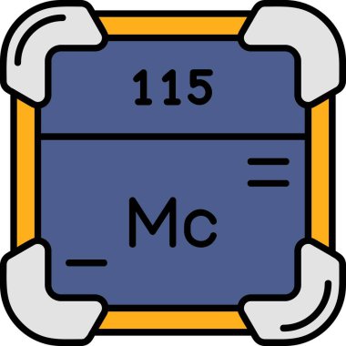 Bir kimyasal simgenin vektör illüstrasyonu