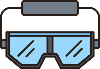 Dalış gözlüğü ikonu. özet dalış maskesi vektör simgesi rengi düz izole