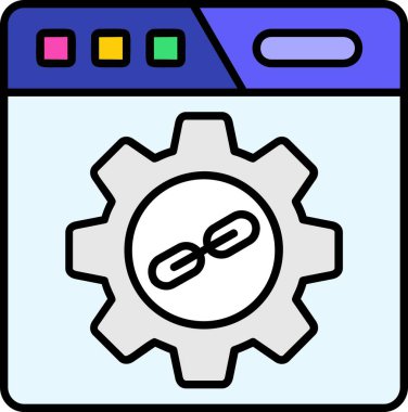 Dişliler. Web simgesi basit tasarım