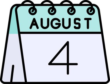 Bir takvim simgesinin vektör illüstrasyonu