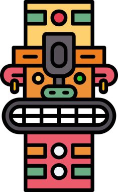 Retro ve vintage desenli renkli bir arkaplanın vektör çizimi