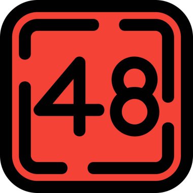 48 saat simge, vektör çizim tasarımı