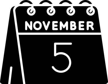 Kasım takvim simgesi vektör illüstrasyonu