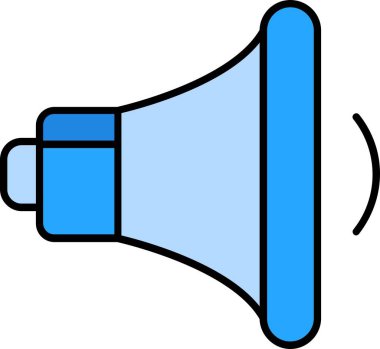 Konuşmacı. Web simgesi basit illüstrasyon