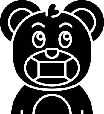 Moda tarzında izole edilmiş panda simgesi