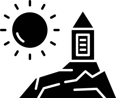 Güneş yaz tatili simgesi