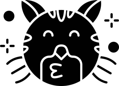 kedi simgesi vektör illüstrasyonu
