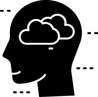 Düşünen Adam baş simgesi sağlam stil