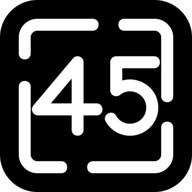 45 glyph vektör simgesi tasarımı