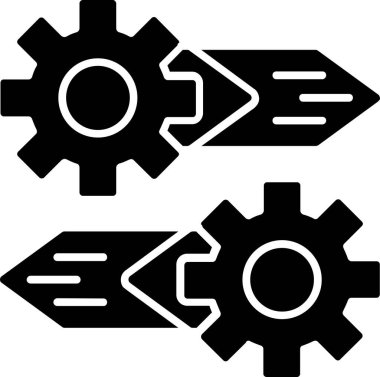 dişli simgesi vektör illüstrasyonu