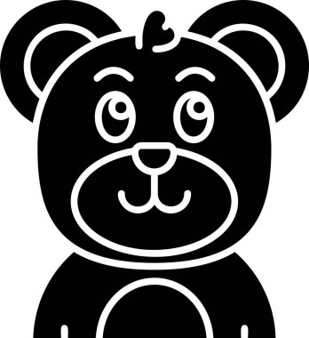 panda simgesi vektör illüstrasyonu