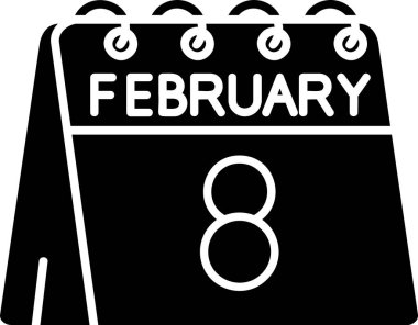 Şubat takvim simgesi. Basit tasarım