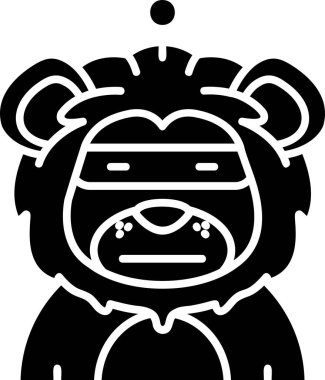 panda. Web simgesi basit illüstrasyon