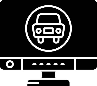 Beyaz arkaplanda bilgisayar vektör illüstrasyonu