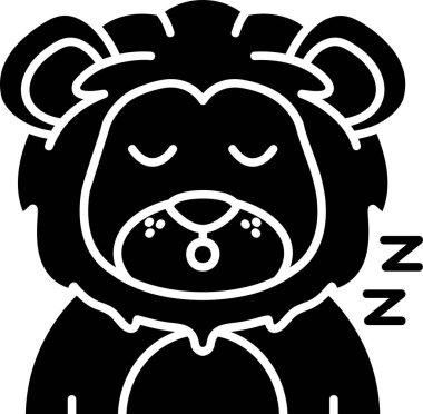 Uyuyan panda vektör çizimi