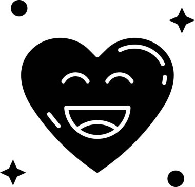 Kalp ikonu vektör illüstrasyonu
