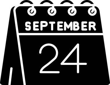 Siyah tasarımı izole edilmiş takvim simgesi