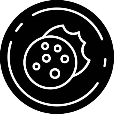 Eşsiz yiyecek ikonu vektör kabartması