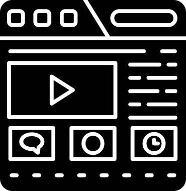 çokluortam oynatıcı simgesi ana hat biçiminde