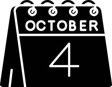 Takvim Ekim Glyph simgesi