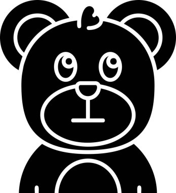 Oyuncak ayı kafası, vektör.