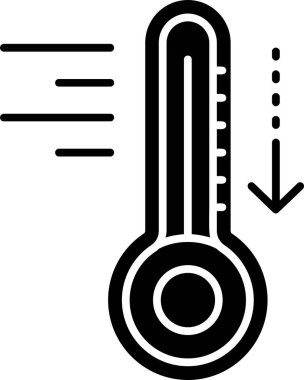 Termometre. Web simgesi basit illüstrasyon