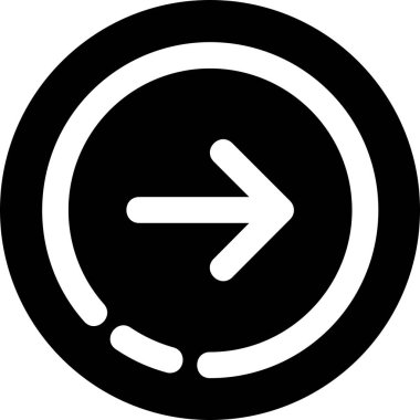 ok yönü simgesi ana hat biçiminde