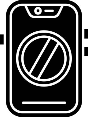 Cep telefonu. Web simgesi basit illüstrasyon