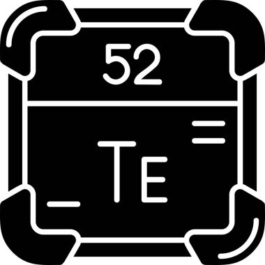 Kimyasal periyodik tablo simgesi. Web için periyodik tablo vektör simgesinin özeti