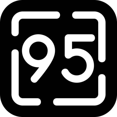 Sekiz numaralı simge arkaplanda izole edildi