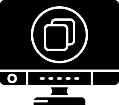 Dizüstü bilgisayar simgesi vektör çizimi