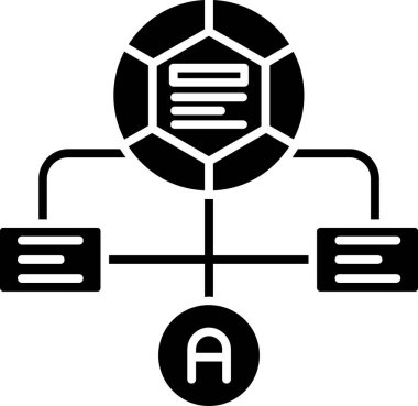 veri ağı simgesi, vektör illüstrasyonu