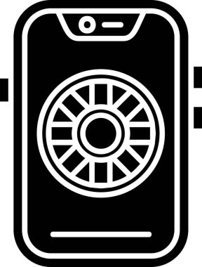 Cep telefonu simgesinin vektör illüstrasyonu