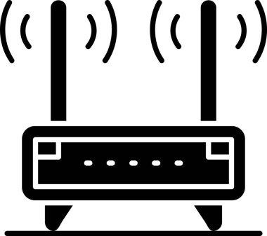 basit tasarım içinde router kablosuz simgesi