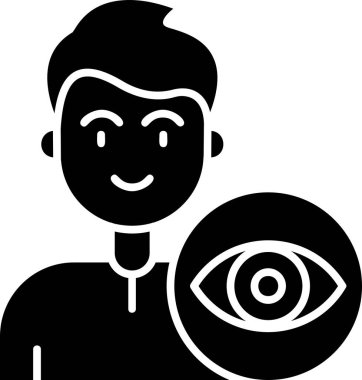 avatar adam göz simgesi dış hat biçimi